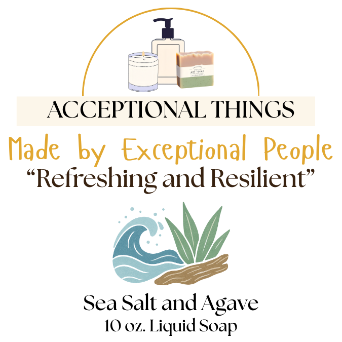 "Refreshing and Resilient" 10 oz. Tallow Sea Salt and Agave Soap