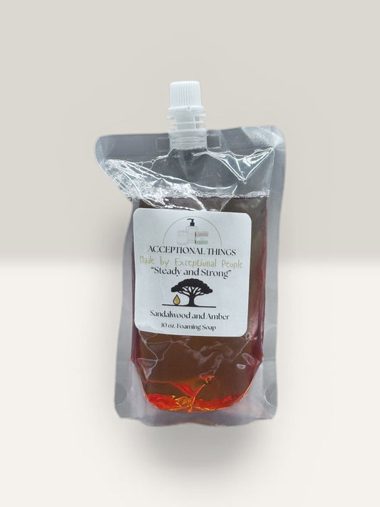 "Steady and Strong" 10 oz. Tallow Sandalwood and Amber Soap