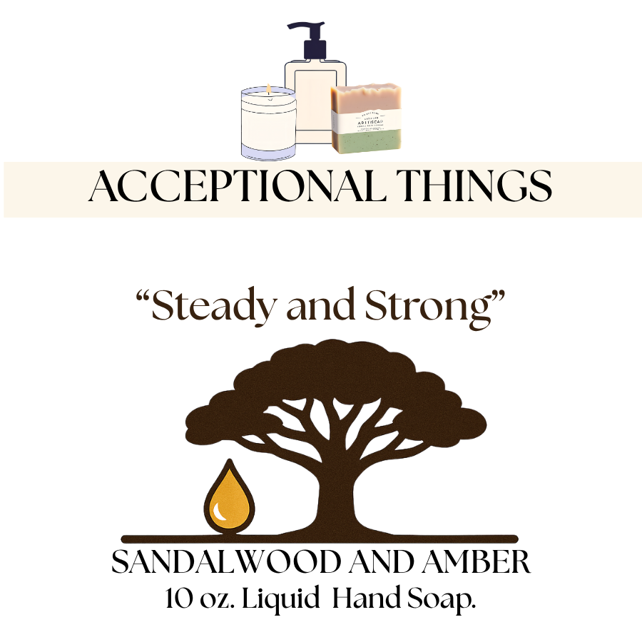 "Steady and Strong" 10 oz. Tallow Sandalwood and Amber Soap
