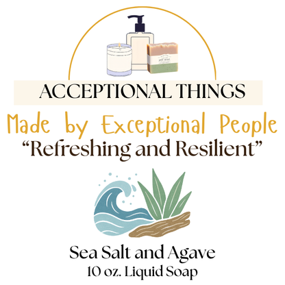 "Refreshing and Resilient" 10 oz. Tallow Sea Salt and Agave Soap