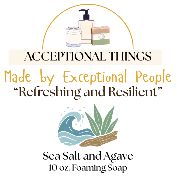 "Refreshing and Resilient" 10 oz. Tallow Sea Salt and Agave Soap