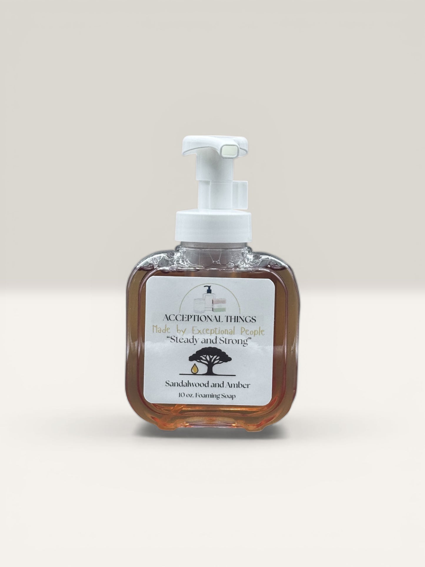 "Steady and Strong" 10 oz. Tallow Sandalwood and Amber Soap