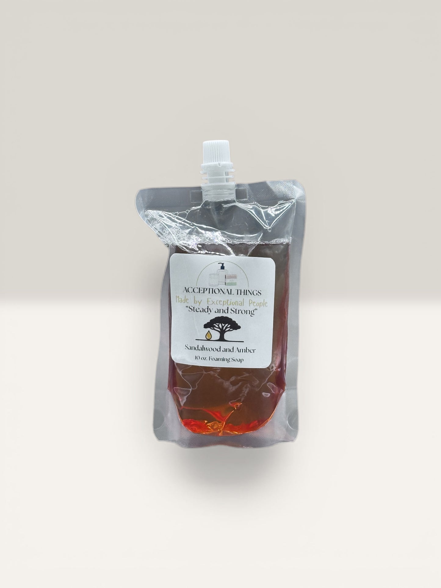 "Steady and Strong" 10 oz. Tallow Sandalwood and Amber Soap