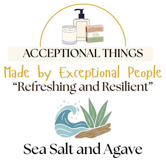 "Refreshing and Resilient" 10 oz. Tallow Sea Salt and Agave Soap