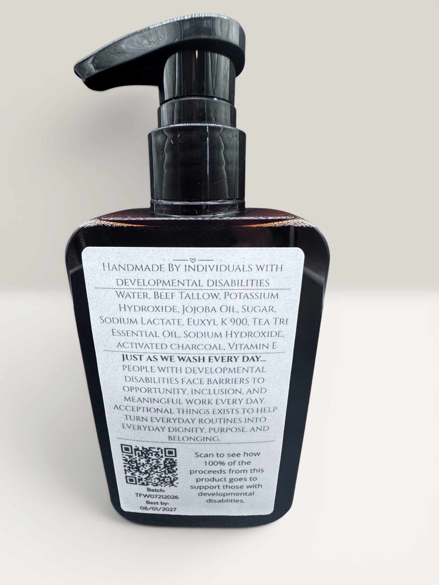 Tallow Tea Tree and Charcoal Face Wash
