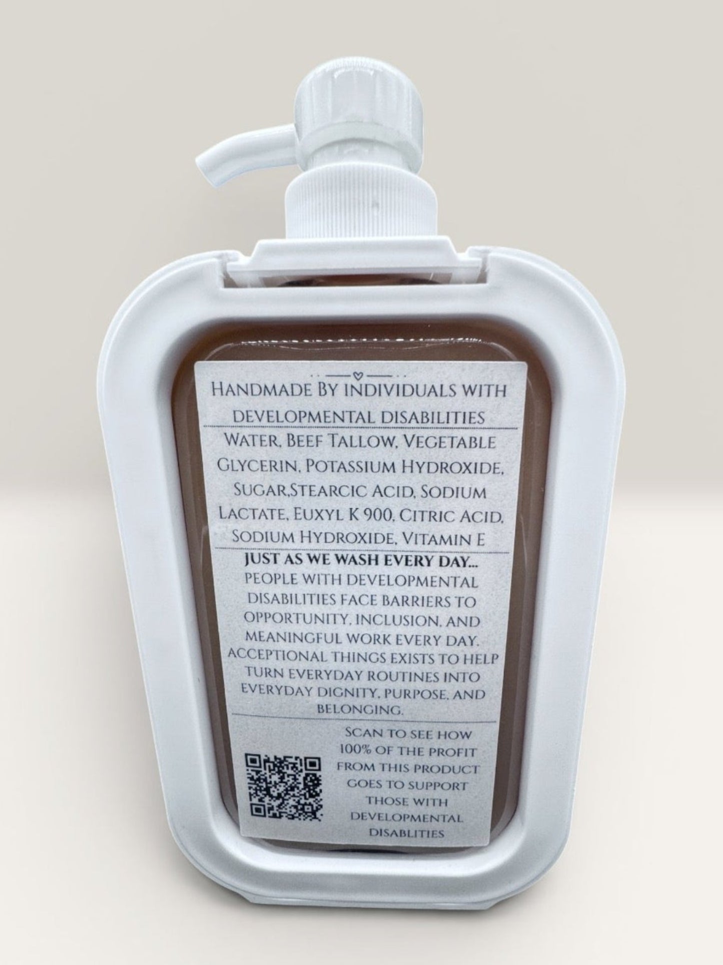 18 oz. 100% Tallow Cocoa Butter Cashmere Body Wash