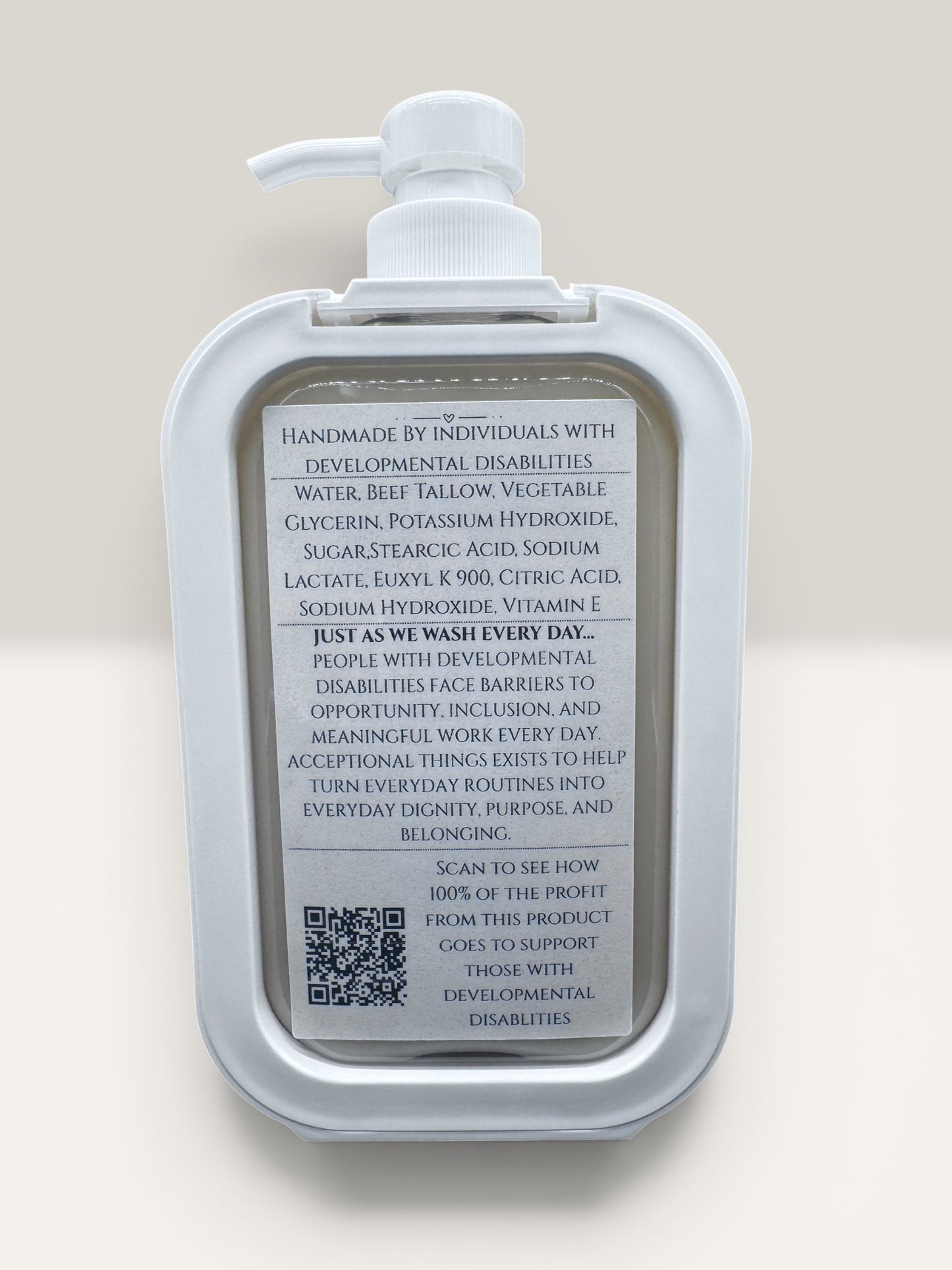 18 oz. 100% Tallow Rose Body Wash
