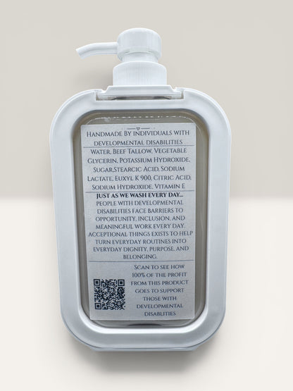 18 oz. 100% Tallow Rose Body Wash