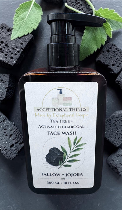 Tallow Tea Tree and Charcoal Face Wash